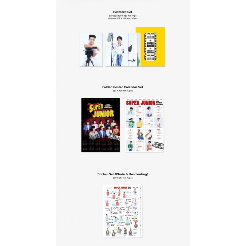 2022 super junior seasons greetings calendar - kpop music album store