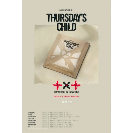 txt minisode 2 thursdays child 4th mini album tear ver